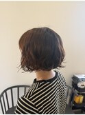 コテ巻き風パーマ/レイヤーボブ