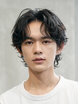 フィフス 神南(fifth) メンズミディアムウルフスパイラルシャドウパーマセンターパート
