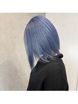 レオクマ 長野(REOKUMA)&nbsp;338. ブルーシルバー/タイトボブ/前髪/韓国/ツヤ感