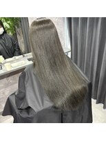 ネームレス 心斎橋(nameless)&nbsp;ブリーチなしオリーブ 髪質改善カラーで美髪ロング 心斎橋