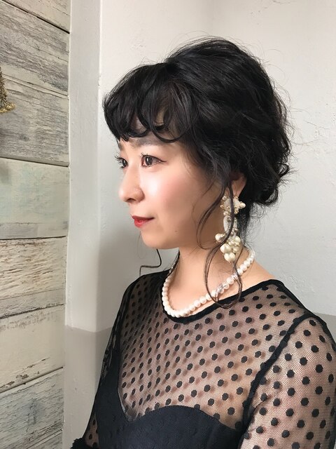 《青木指名限定》ヘアアクセサリー込みパーティーヘアセット