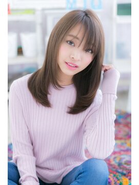 ミック ヘアアンドメイク アップ 駒込店(miq Hair&Make up) フェザーバング♪ラフ感＆清潔感ストレート