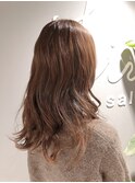 大人ハイトーンゆるふわロング