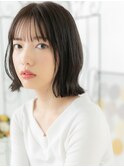 浅草/髪質改善/切りっぱなしミディアム☆くびれヘアd