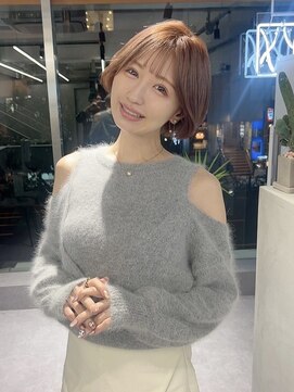 ファイブバイジエクト 堀江(FIVE by The Ect) 大人可愛いショート×似合わせカット×ミルクティーベージュ5