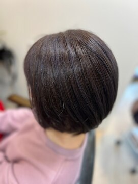 ヘアーカルチャー 小倉台店 HAIR CULTURE ショートヘアグレイカラー丸みボブショートボブ