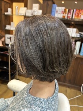 ジャストヘア ラポール 北久里浜店(just hair RAPPOR) 【根岸真奈美】白髪ぼかし/ボブ/ハイライト/ショートボブ