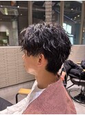 ツイストスパイラルウルフマッシュウルフメンズパーマスタイル