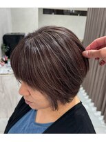 グランデュール 焼津店(GRANDEUR)&nbsp;ハイライトグレージュ 白髪ぼかしハイライト 白髪ぼかしカラー