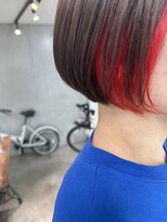 エムドットヘアーサロン(M. hair salon)&nbsp;【栗本浩司】柔らかいボブ×インナーオレンジ