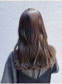 黒髪ボブルフネビージュ小顔ワンレンスペインカール