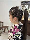 卒業式ヘアセット　金箔アレンジ　熊本　ami  竹下和美