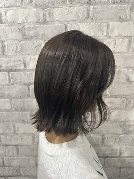 イリエヘア 川口(irier hair) 切りっぱなしボブ☆オリーブベージュ