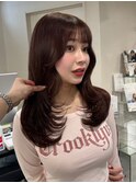 13193黒髪くびれヘア髪質改善レイヤーカット韓国風巻きワンホン