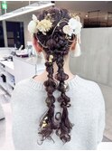 美髪ロング韓国ヘアおくれ毛前髪カット_ba543711