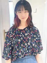 リル 四条河原町(LiLu)&nbsp;ピンクインナーで魅せる黒髪アレンジ 20代30代