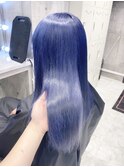 ブルーラベンダー/ボブ/カーキグレージュ/大人かわいい[原宿]