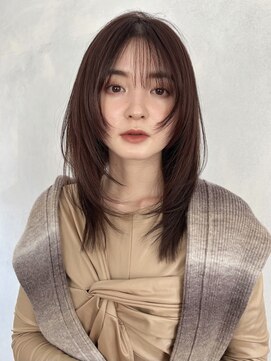 ローネス 表参道(LONESS) レイヤーカット　ミディアムレイヤー　ナチュラルブラウン