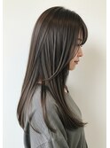 酸性ストレート30代40代50代透明感ブラウンカラー髪質改善