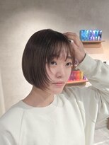 エンクス(enx)&nbsp;着物ヘア/ダークアッシュ/ミディアムレイヤーカット/鶴ヶ峰WA121