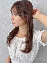 アールヘアーデザイン 千種(r hair design)&nbsp;サラツヤロングベージュカラーブリーチしない透明感カラー
