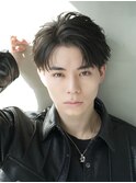 ビジネスかき上げショートアップバング束感アップバング刈り上げ