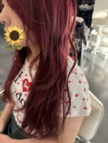 ステレオ 知立店(STEREO)&nbsp;圧倒的可愛い〇周りと差をつけるレイヤーカット×ボルドーレッド