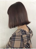 切りっぱなし/外ハネボブ/20代30代/ショコラベージュ/暗めカラー