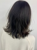 アッシュバイオレットカラー/ローレイヤーカット