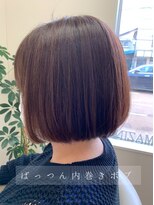 アメイジングヘアー 中沢店(AMAZING HAIR)&nbsp;【AMAZING HAIR中沢店/安達】ぱっつん内巻きボブ/ショートボブ