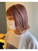 【恵比寿ro-ro】ブリーチカラー×ピンクベージュ