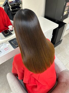 ドロシー 郡山桑野店(Dorothy) イメチェンハッシュカットフルバング似合わせレッドブラウン