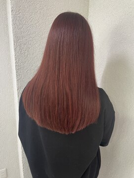 アジールヘア 所沢プロペ通り店(agir hair) 美髪ヘルシーロングピンクブラウンナチュラルカラー所沢練馬