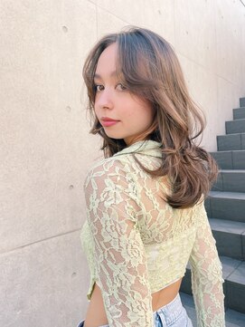 レジュアル(RESSUAL) 切りっぱなしボブエアリーロング美髪ピンクブラウン