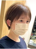 新宿 大人可愛い 20代30代40代 丸みショート 耳掛けショートボブ