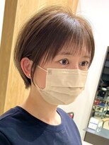 ラフ 新宿(Laff)&nbsp;新宿 大人可愛い 20代30代40代 丸みショート 耳掛けショートボブ