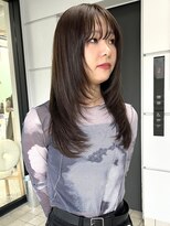 イロウ 天神大名店(IROW)&nbsp;レイヤーカット　顔周りカット　アッシュカラー【天神大名】