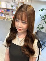 ジエクト カナウ(The Ect canow)&nbsp;顔周り コテ巻き風パーマ 顔周りカット レイヤーカット