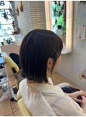 20代30代大人可愛い地毛風ブラックくびれボブ耳掛け透明感