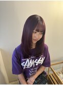 紫カラー/髪質改善/ブリーチ/レイヤーカット
