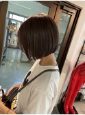 大人ショートボブ丸みショートカットマッシュショート前髪あり