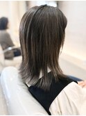 本八幡×アッシュ×外ハネ×ミディアムスタイル