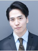 就活用ツーブロック刈り上げ爽やかショートアップバング
