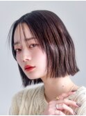 ぱつっとボブ×シースルーバング