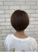 アッシュブラウン×ショートボブ