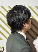 ビジネス爽やかミディアムウルフ