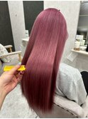 チェリーピンク＿ブリーチ＿ピンク＿髪質改善