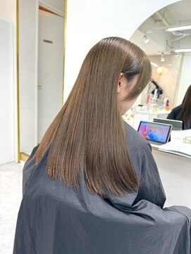 ワンズ リー 上大岡店(One's ly) ミルクティーベージュ_くびれヘアアプリコットオレンジ