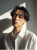 ビィピィジェイズ 大森店(BPJ'S) 大人色気×アンニュイな黒髪センターパート/無造作パーマ