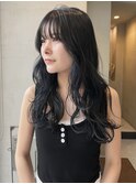 ロングレイヤー/巻き髪ロング/上田